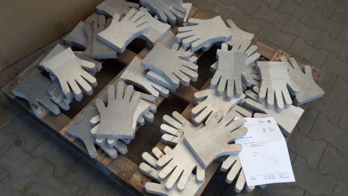 Hände aus Aluminium t 35 mm
